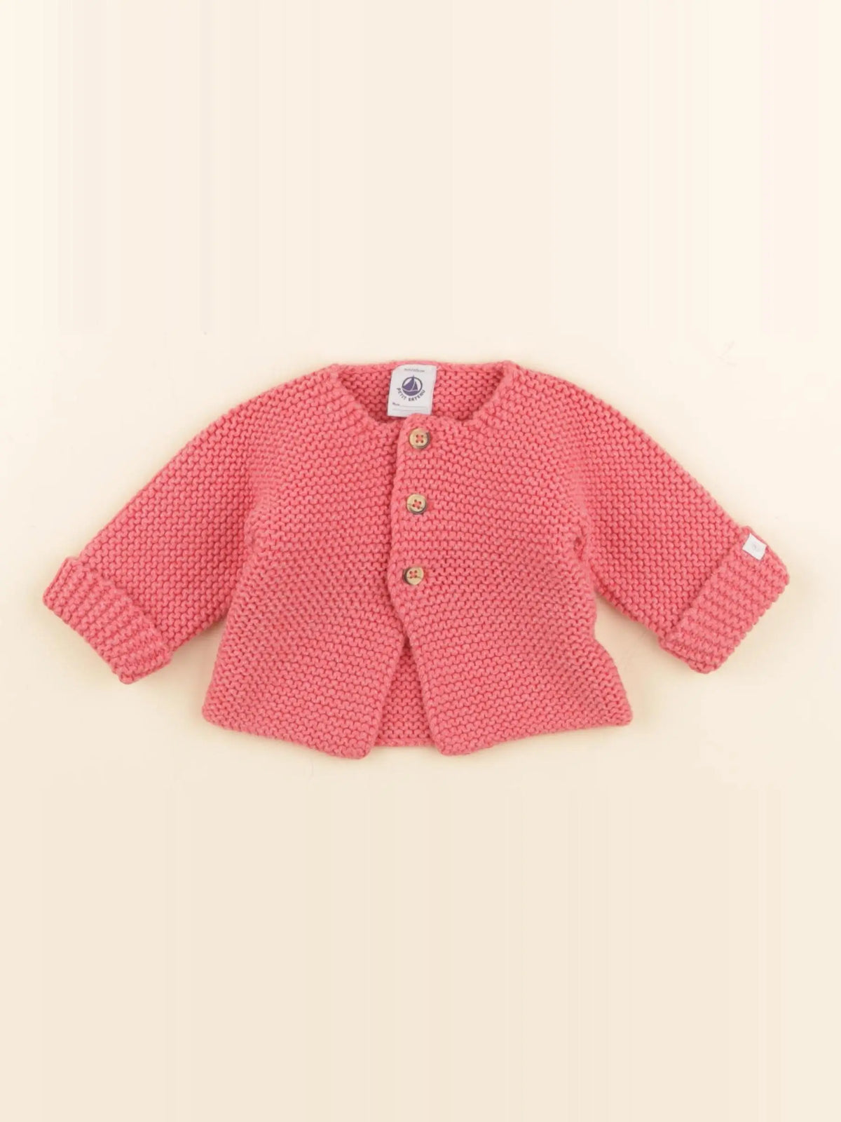 Petit Bateau - gilet rose - 3 mois