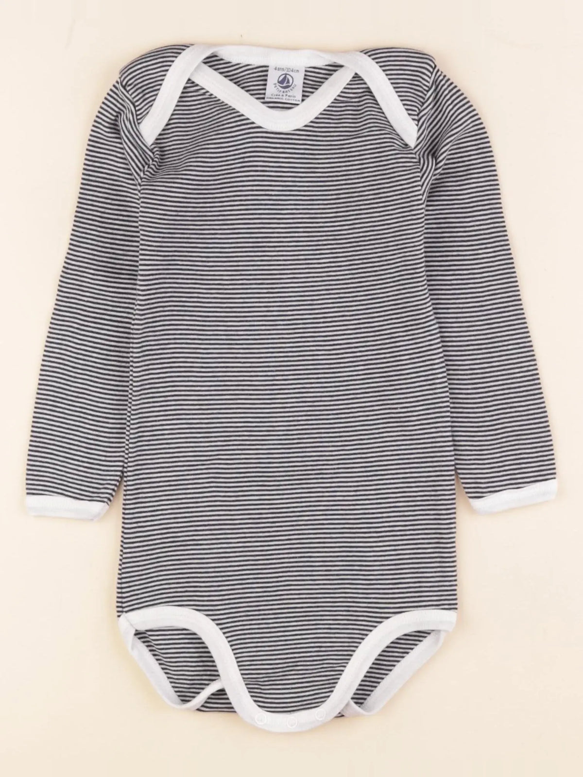 Petit Bateau - body bleu - 4 ans