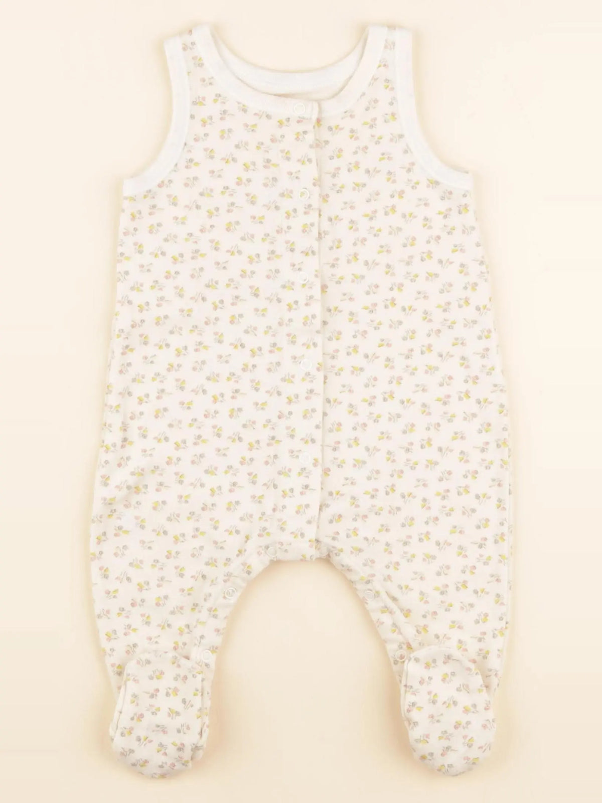 Petit Bateau - pyjama coton beige - 3 mois