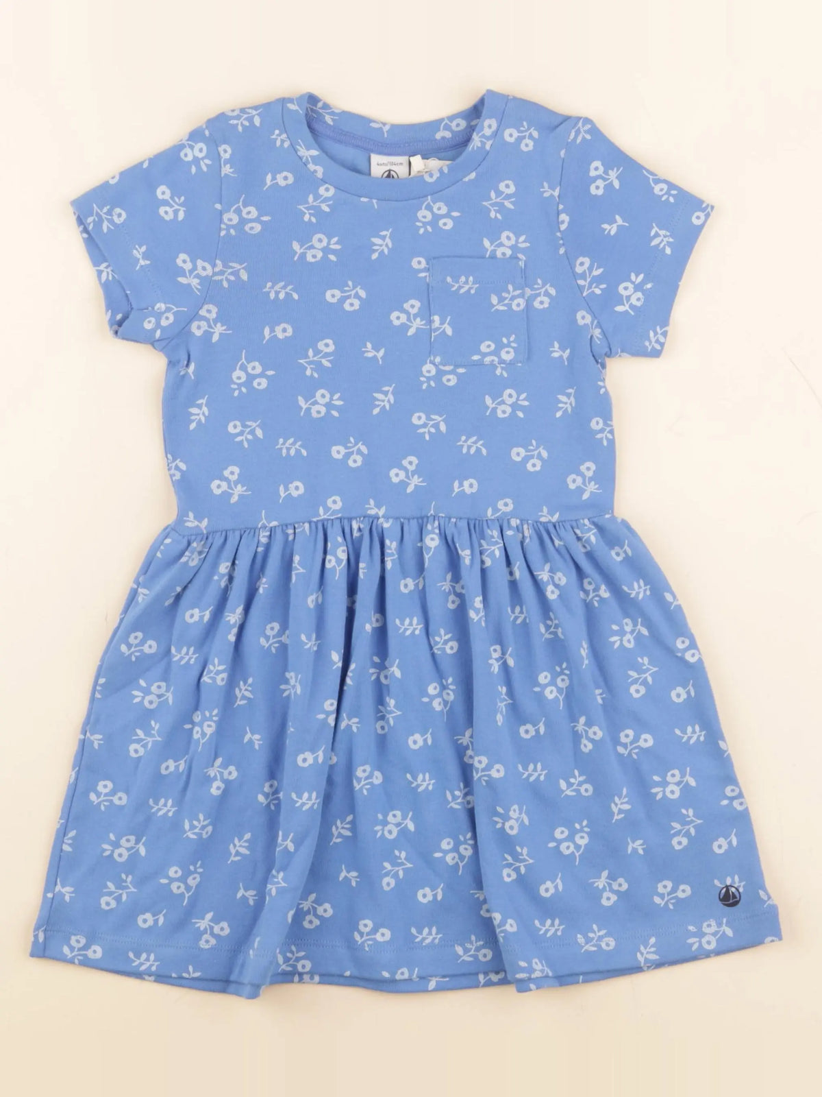 Petit Bateau - robe bleu - 4 ans