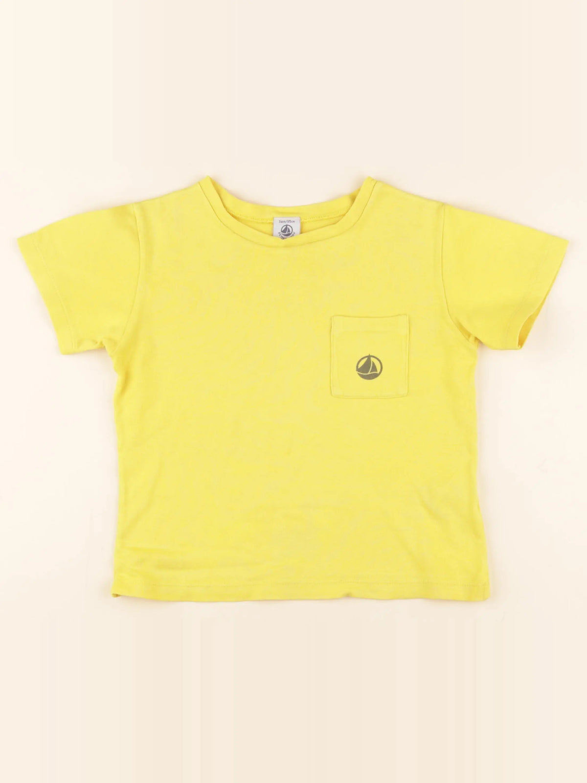 Petit Bateau - tee-shirt jaune - 3 ans