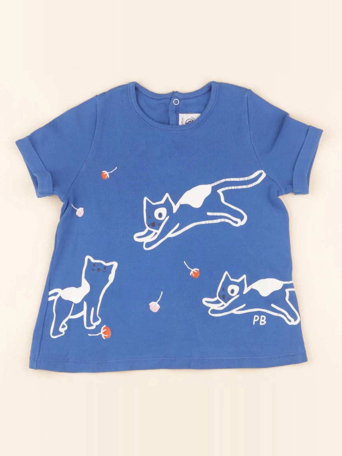 Petit Bateau - tee-shirt bleu - 3 mois