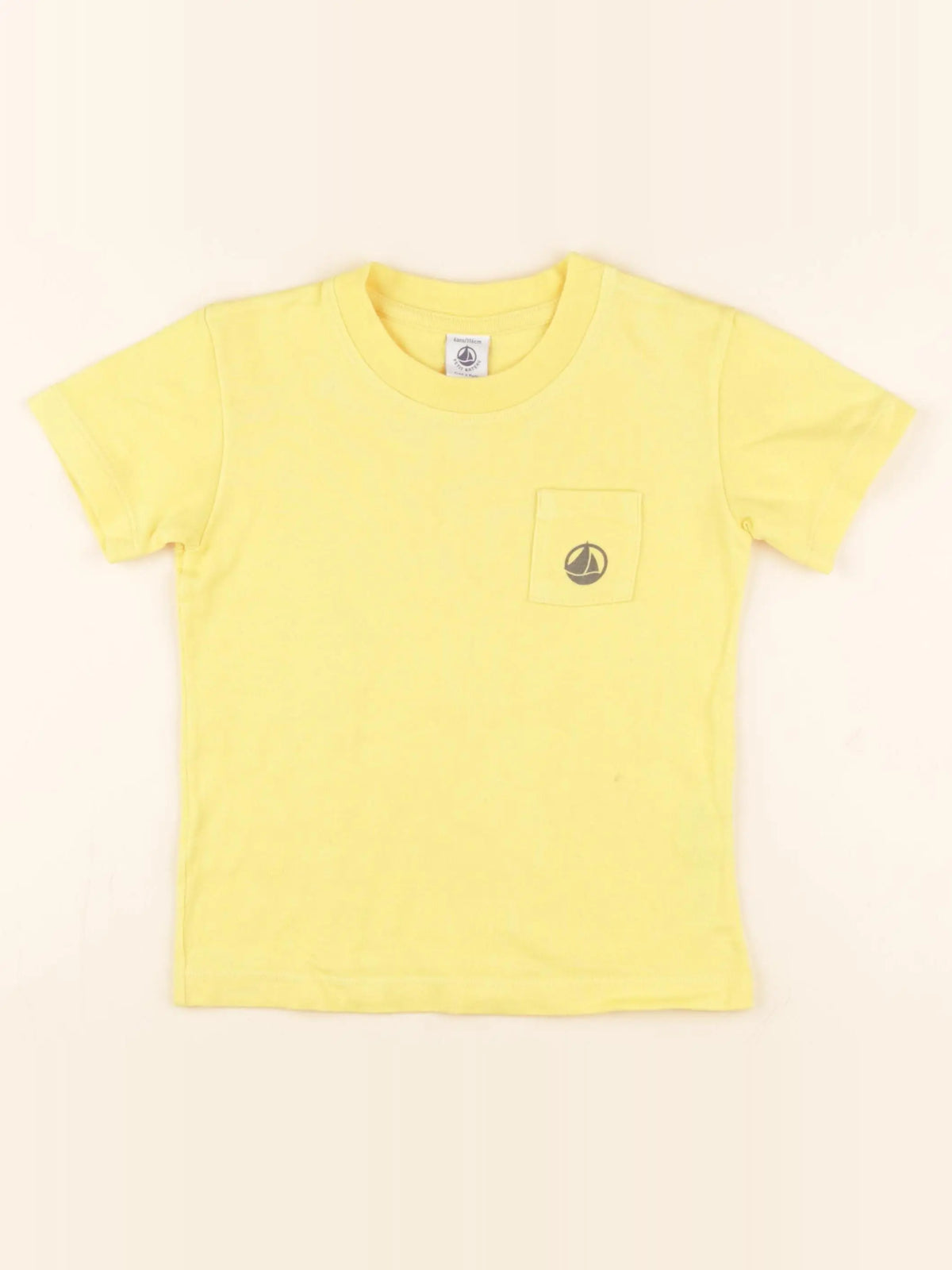 Petit Bateau - tee-shirt jaune - 6 ans