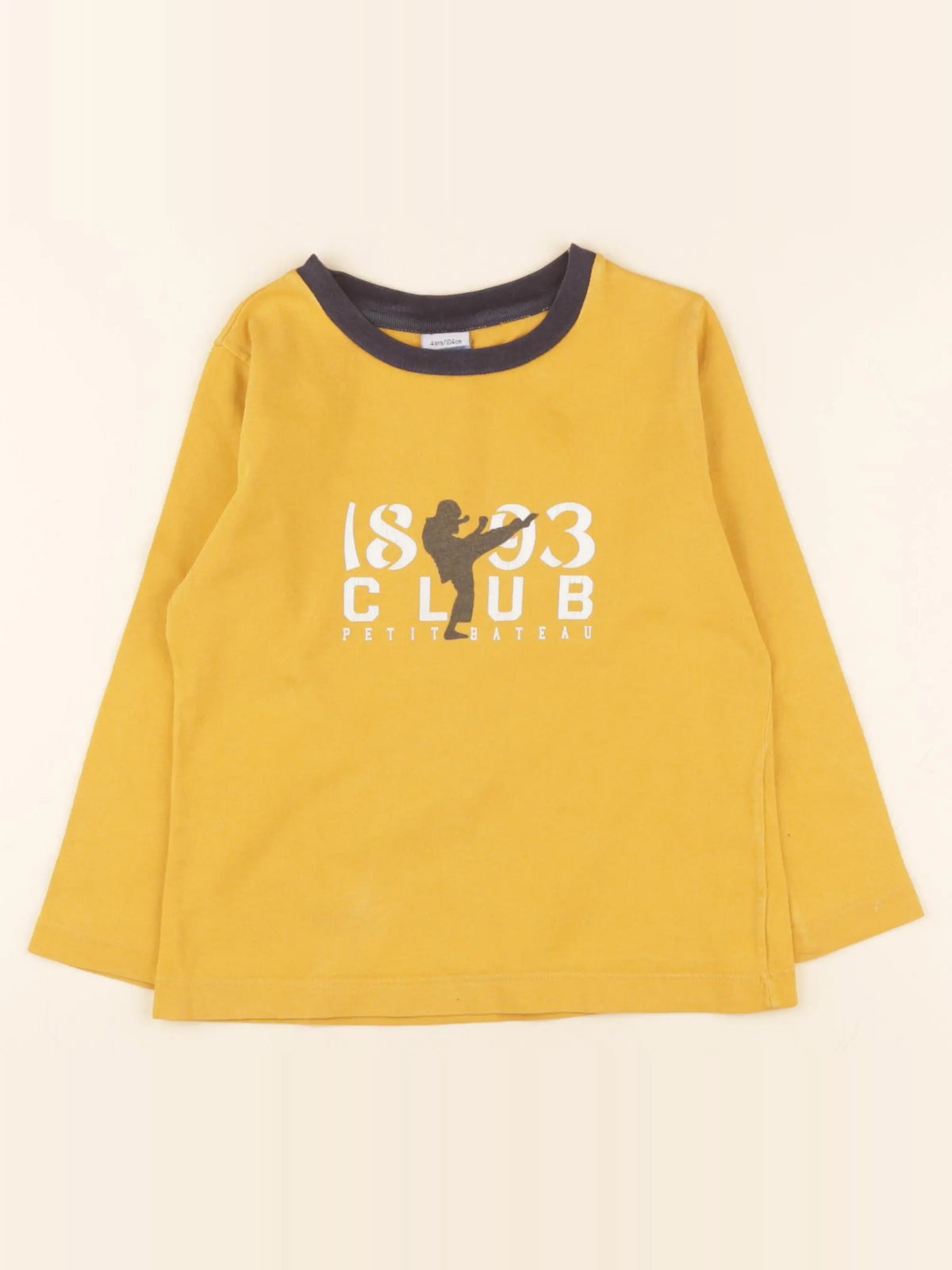 Petit Bateau - tee-shirt jaune - 4 ans