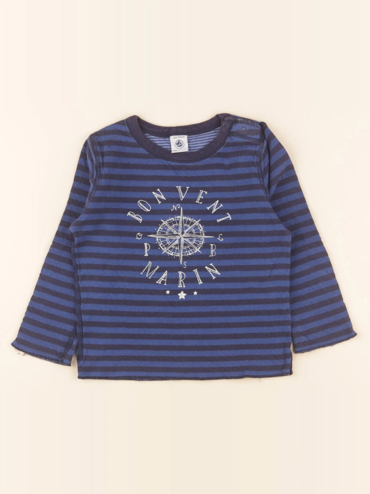 Petit Bateau - tee-shirt bleu - 4 ans