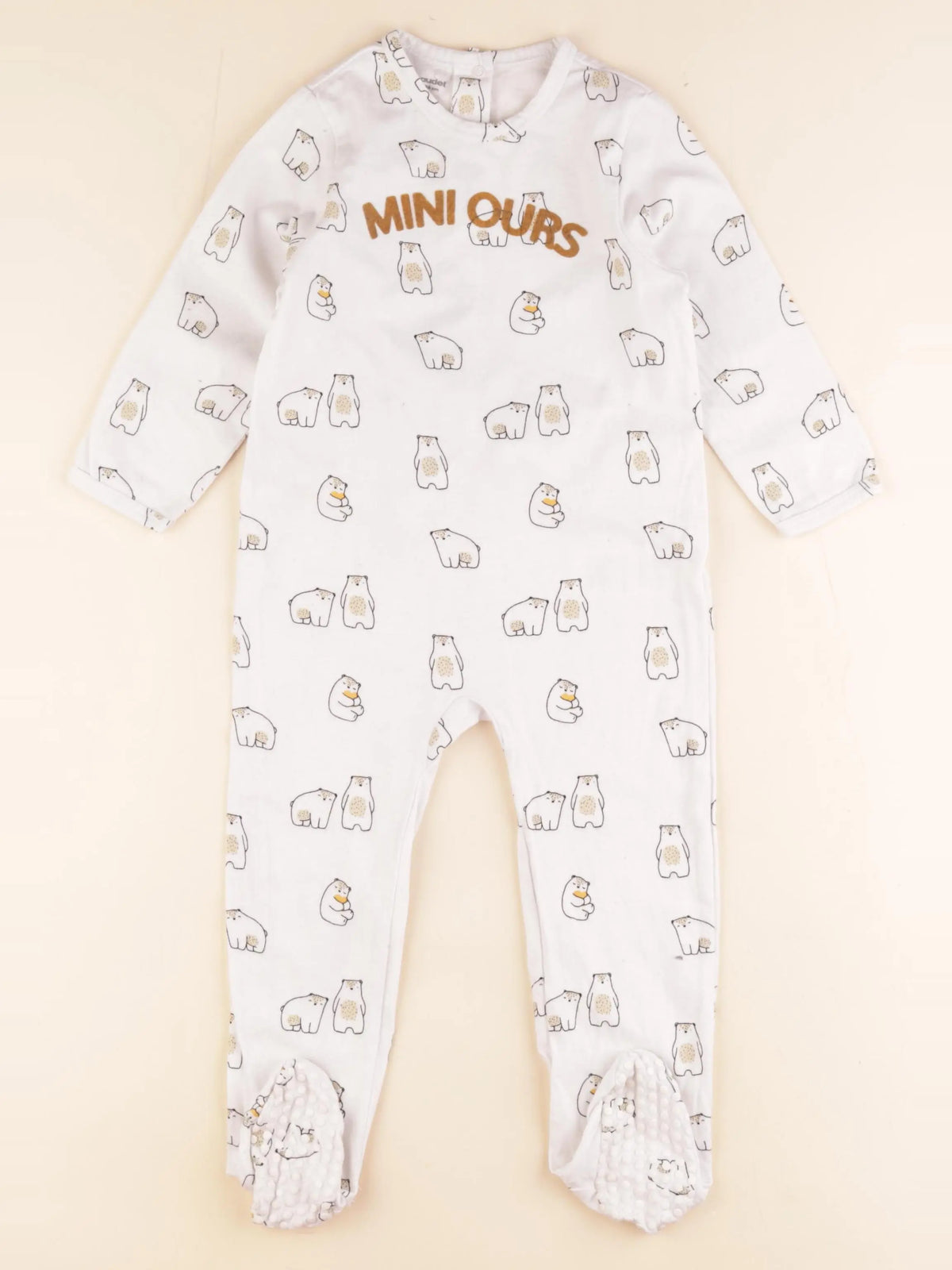 Vertbaudet - pyjama coton blanc - 24 mois