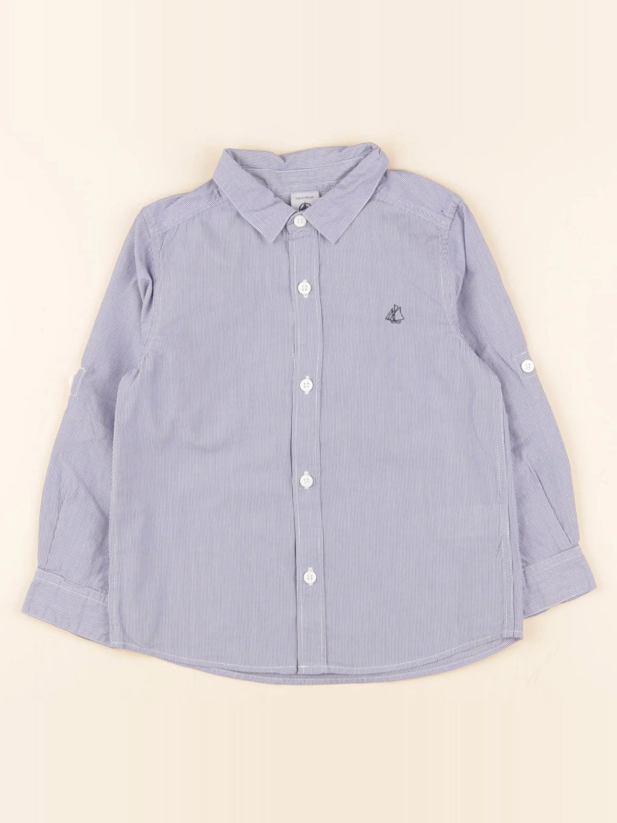 Petit Bateau - chemise bleu - 4 ans