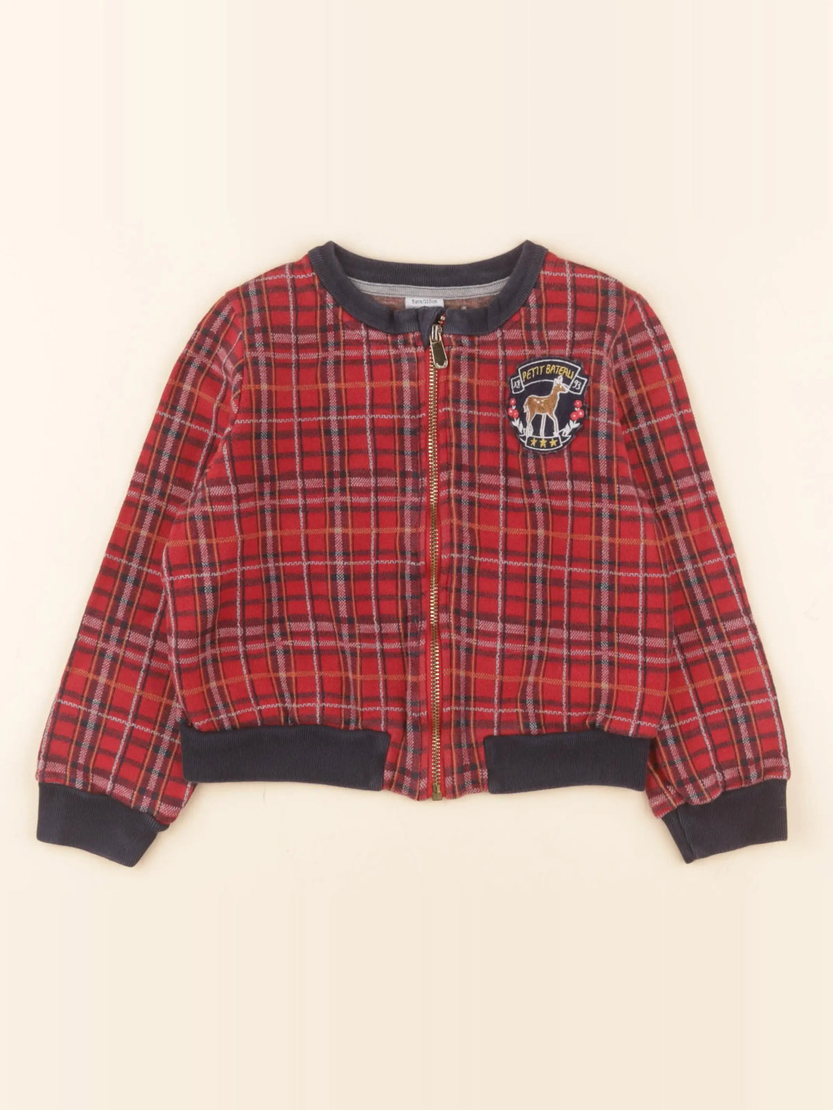 Petit Bateau - sweat rouge - 5 ans