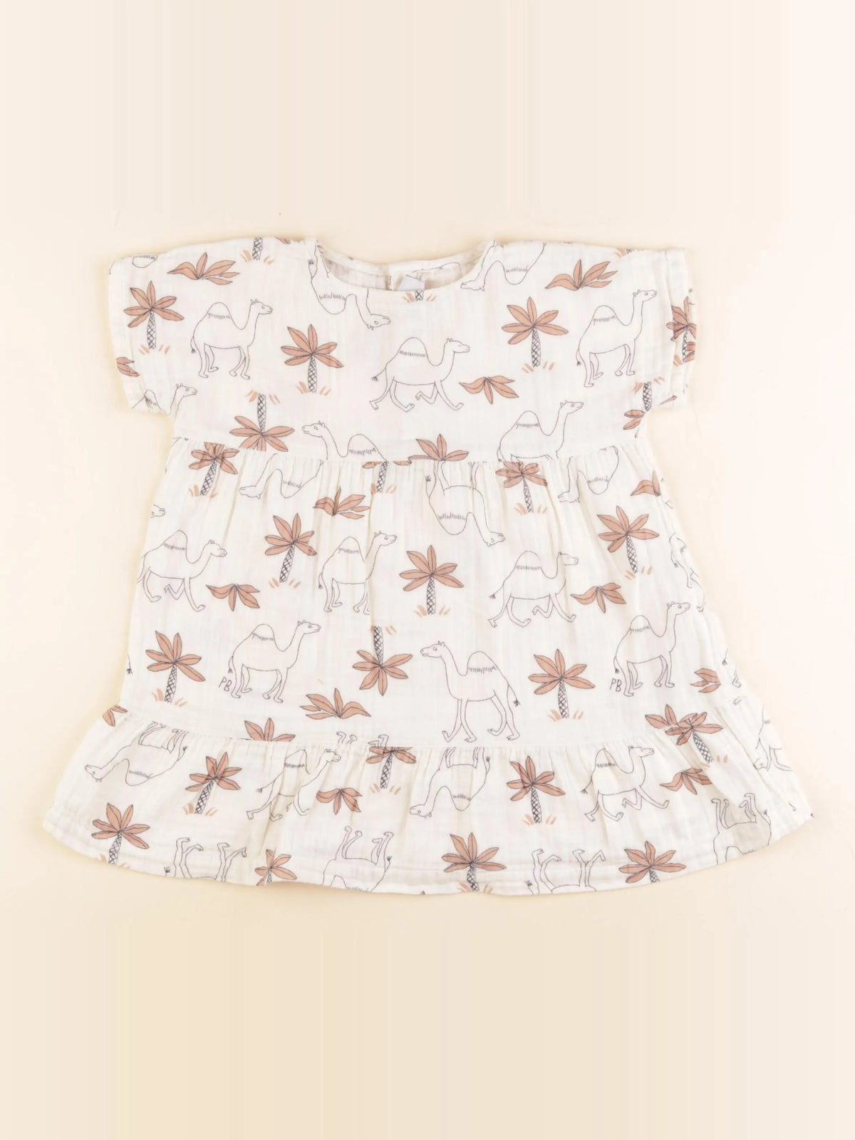 Petit Bateau - robe beige - 24 mois