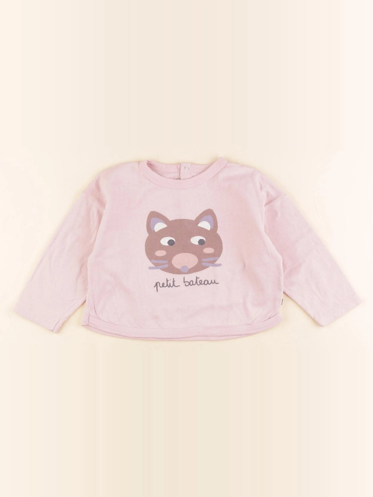 Petit Bateau - tee-shirt rose - 36 mois