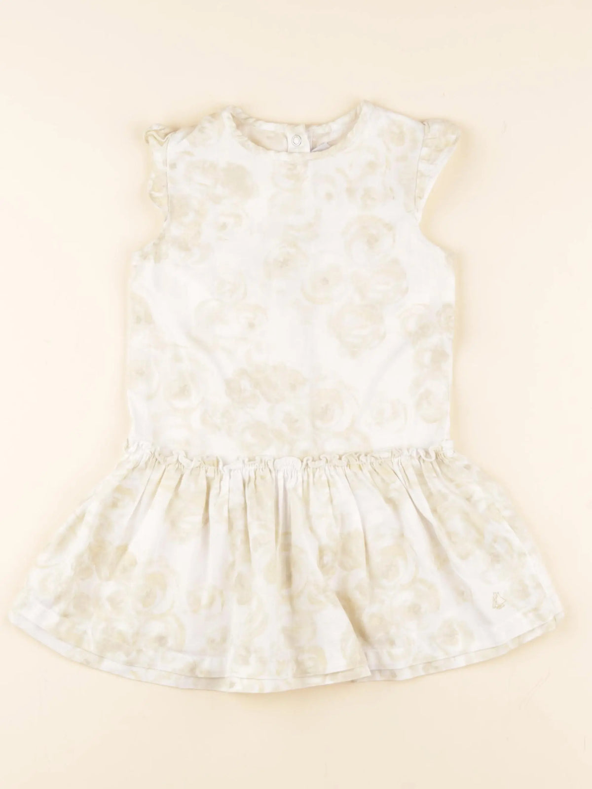 Petit Bateau - robe beige, or - 24 mois