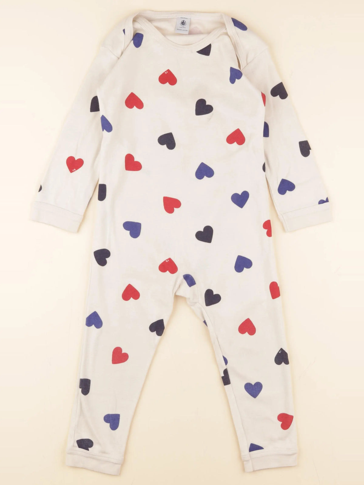 Petit Bateau - pyjama coton beige - 36 mois