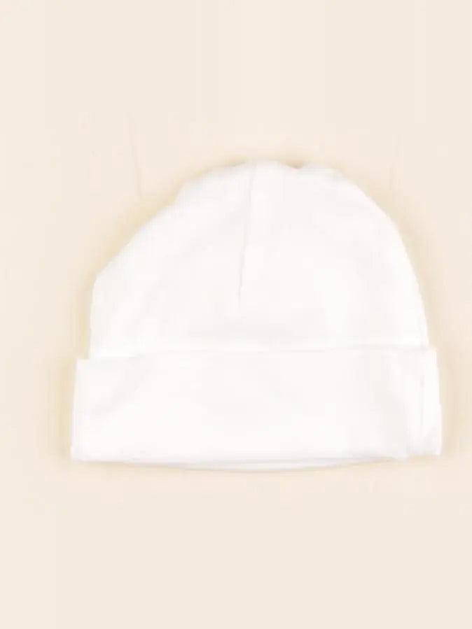 H&M - bonnet de naissance blanc - 1/2 mois