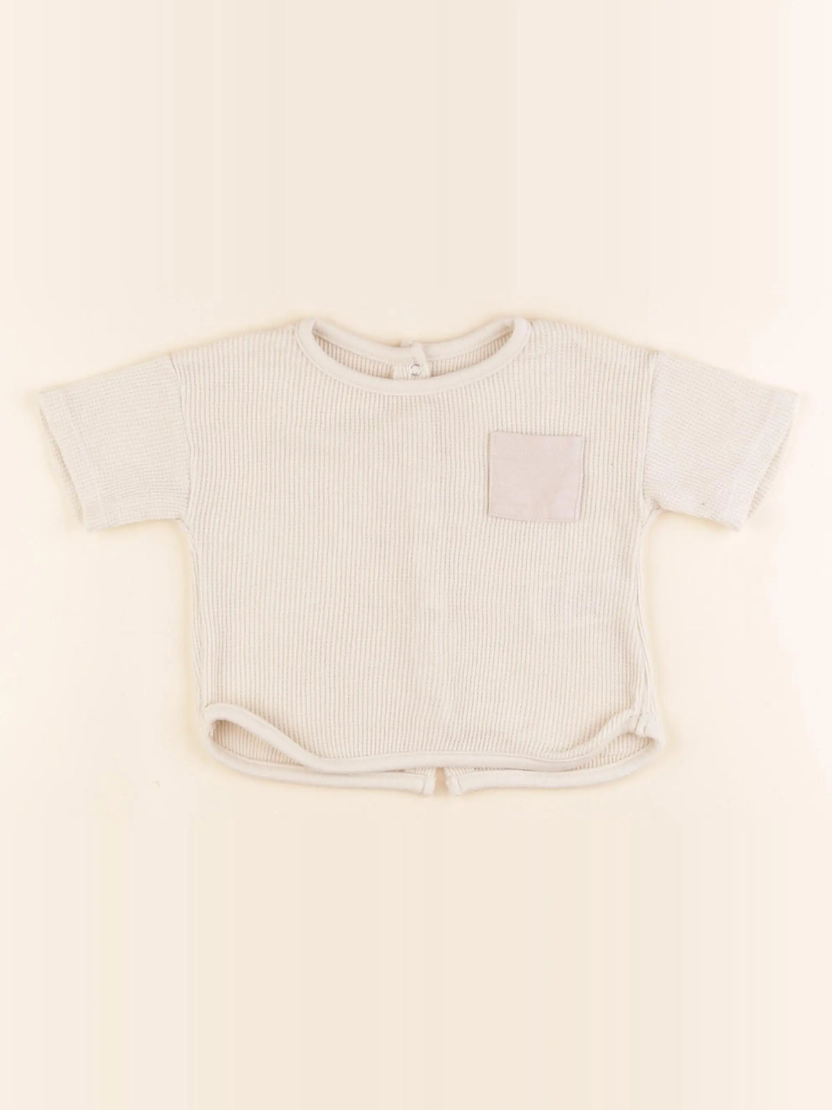 Vertbaudet - tee-shirt beige - 6 mois