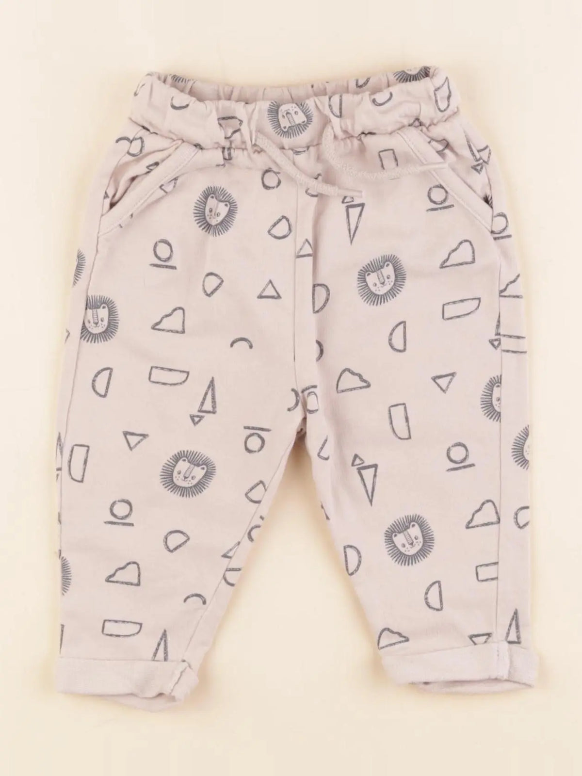 Vertbaudet - pantalon beige - 6 mois