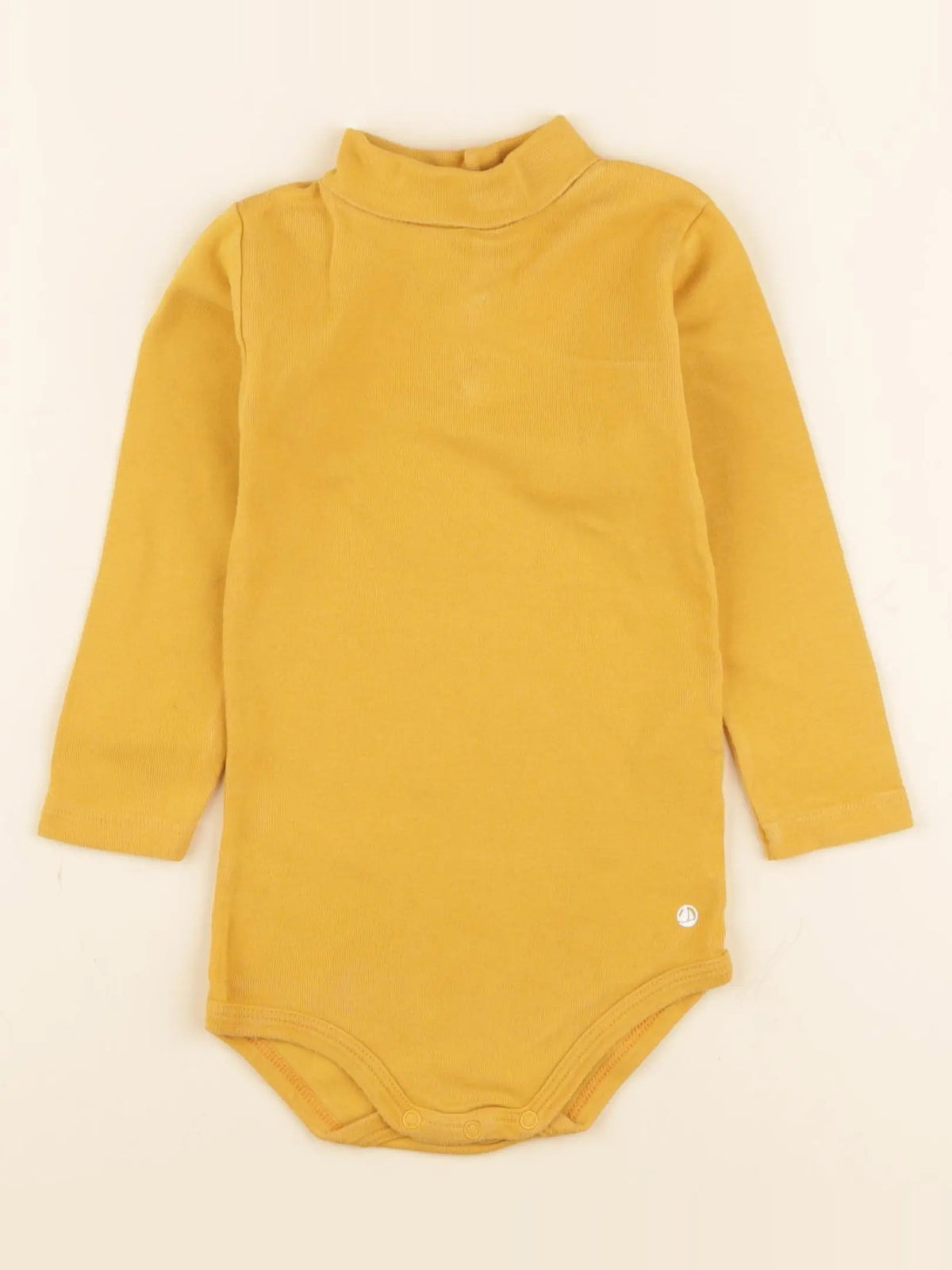 Petit Bateau - body à col jaune - 18 mois