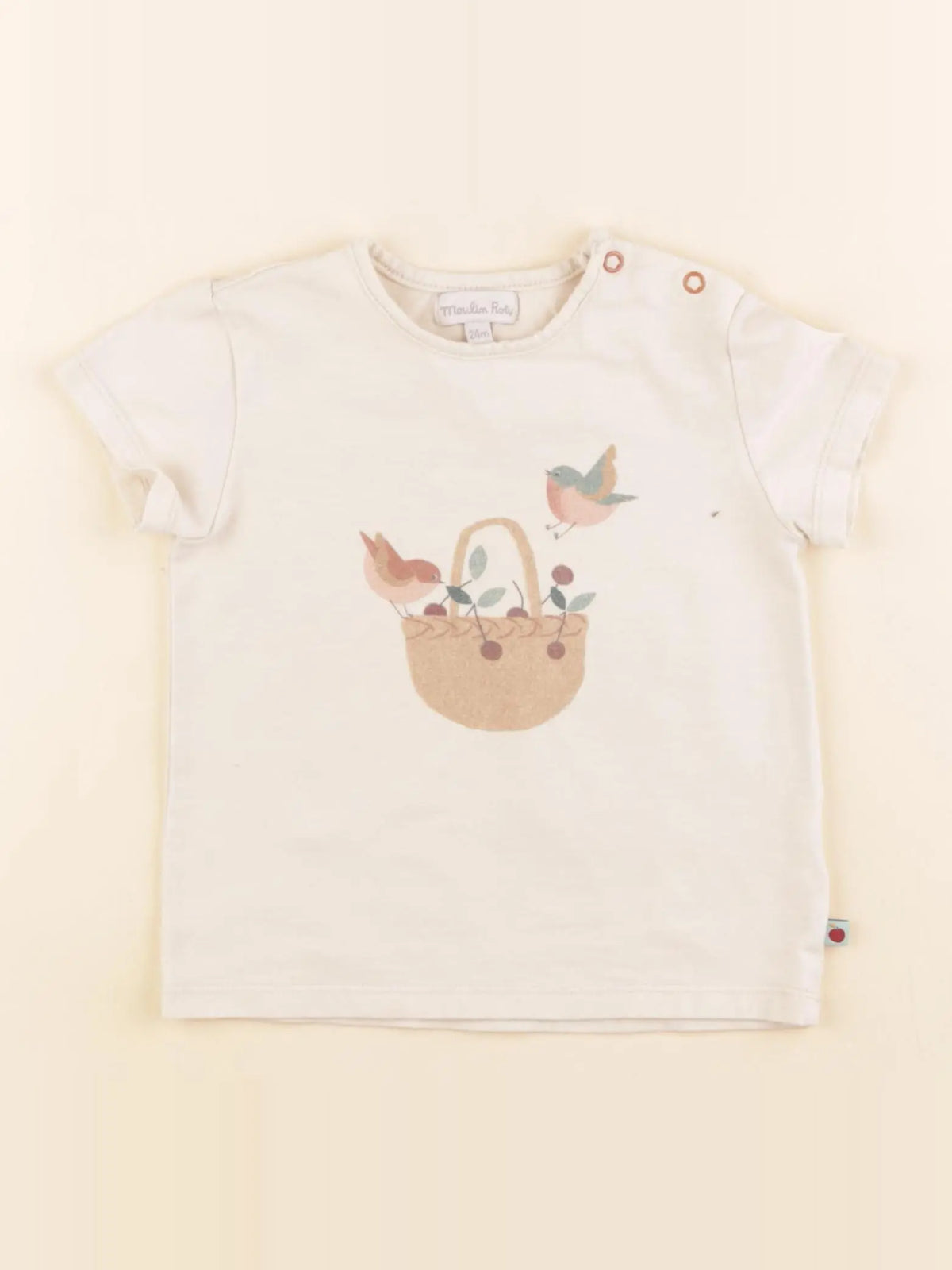 Moulin Roty - tee-shirt beige - 24 mois