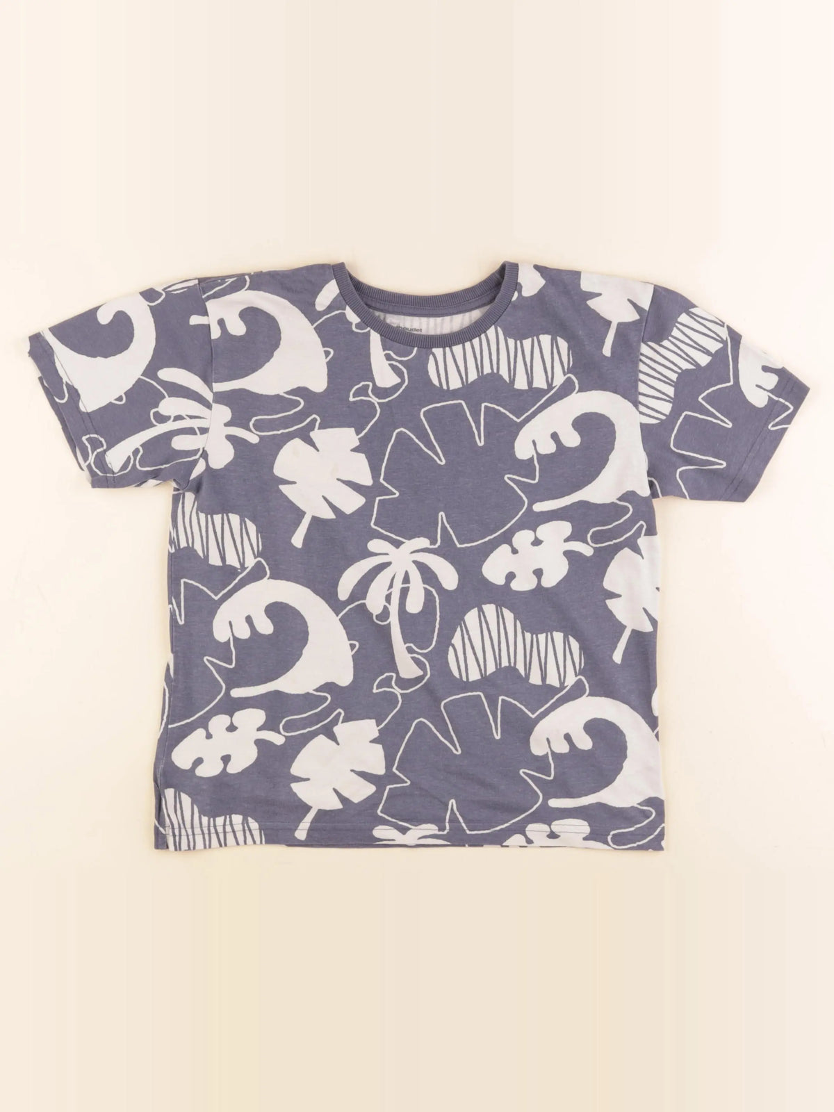 Vertbaudet - tee-shirt bleu, blanc - 10 ans