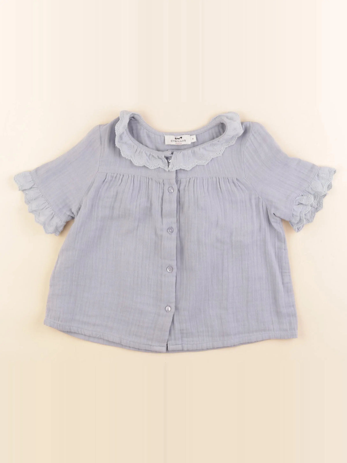 Cyrillus - blouse bleu - 4 ans
