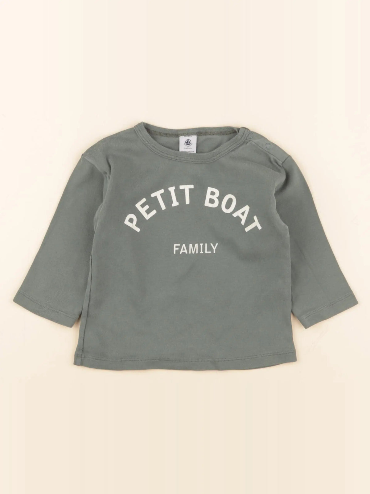 Petit Bateau - tee-shirt vert - 18 mois