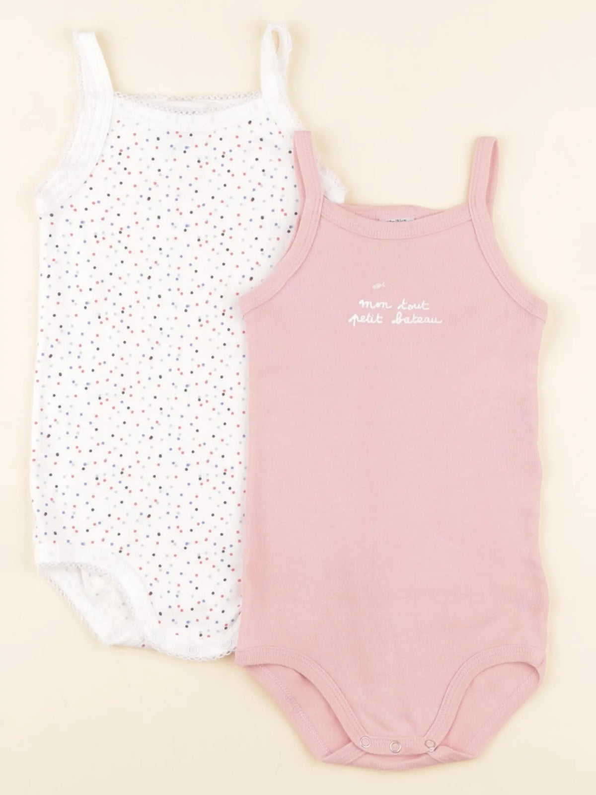 Petit Bateau - lot de 2 bodies en coton multicolore - 36 mois