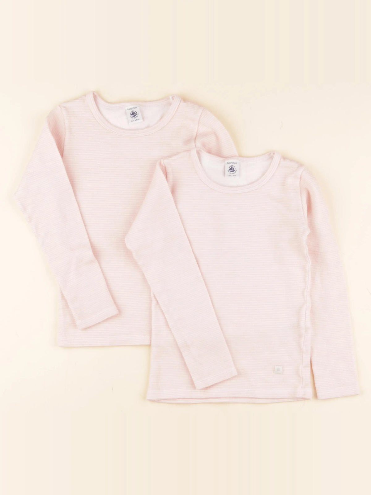 Petit Bateau - lot de 2 maillots de corps rose - 8 ans