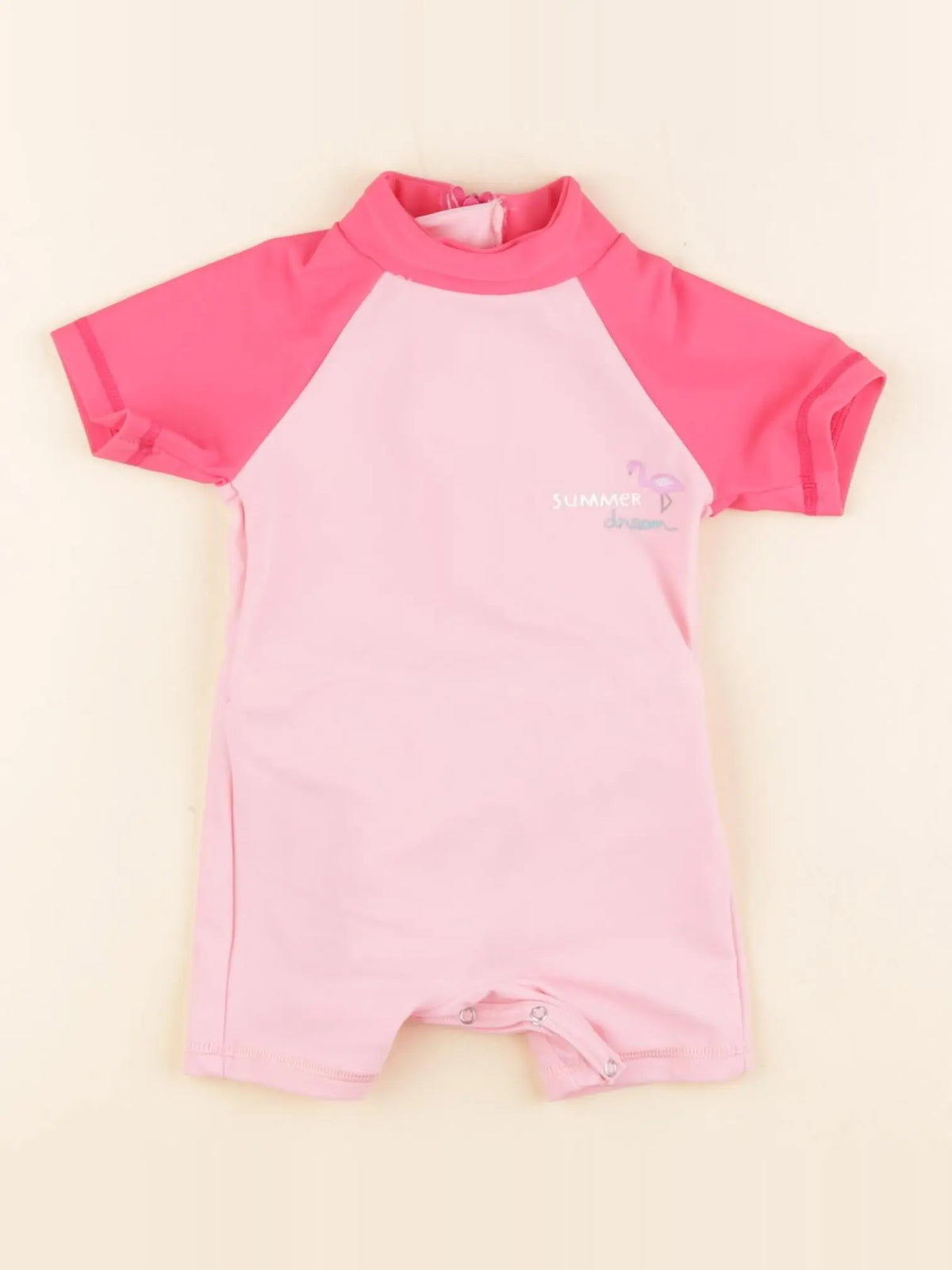 Vertbaudet - combi de bain rose - 6 mois