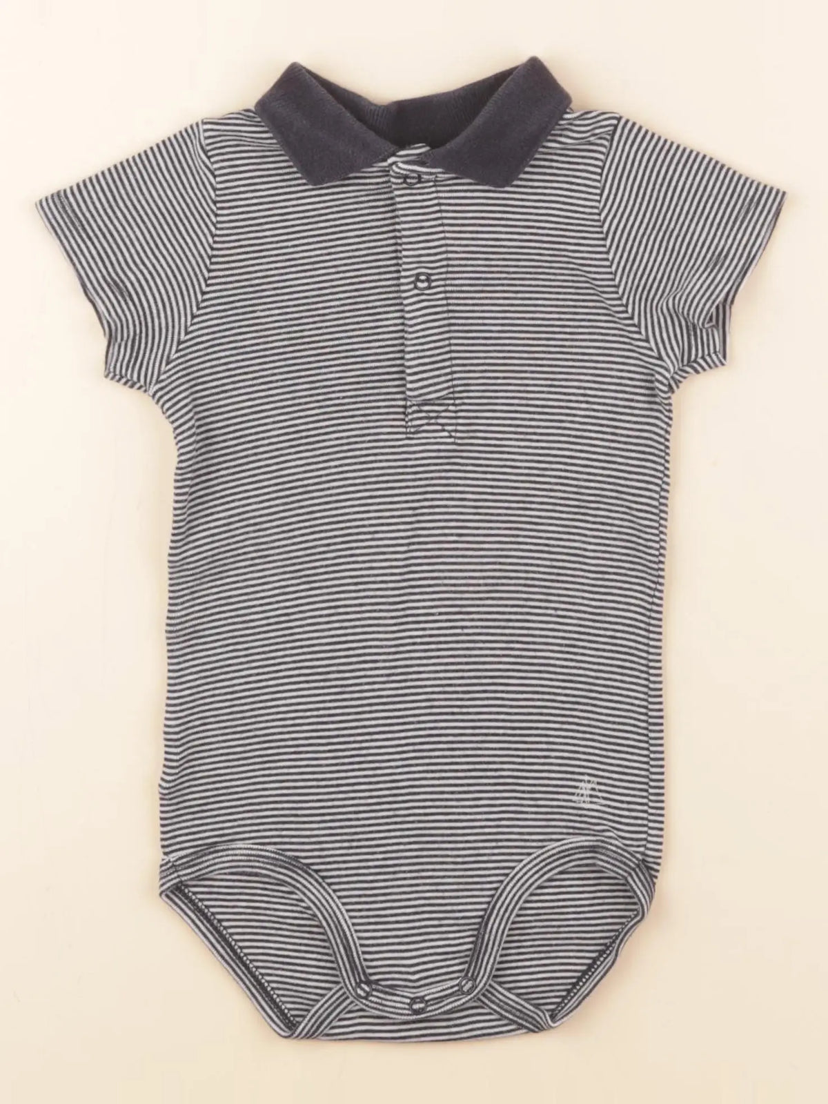 Petit Bateau - body à col bleu - 24 mois