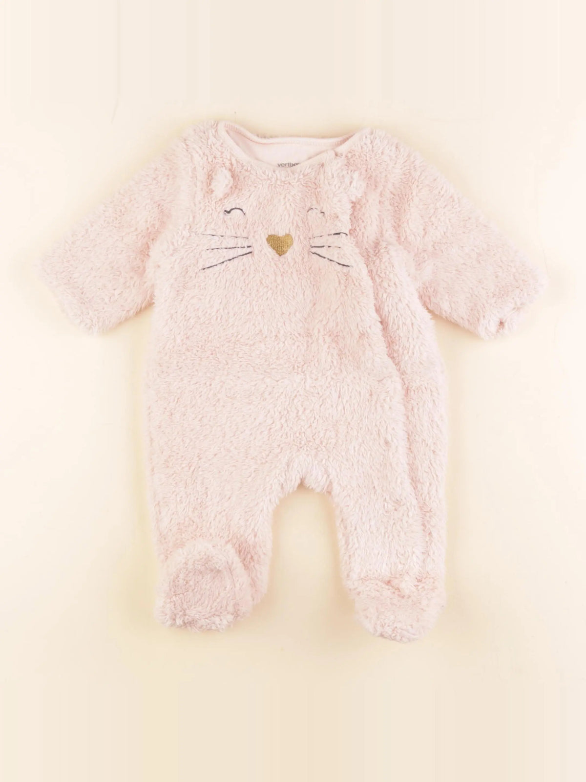 Vertbaudet - sur-pyjama rose - 3 mois