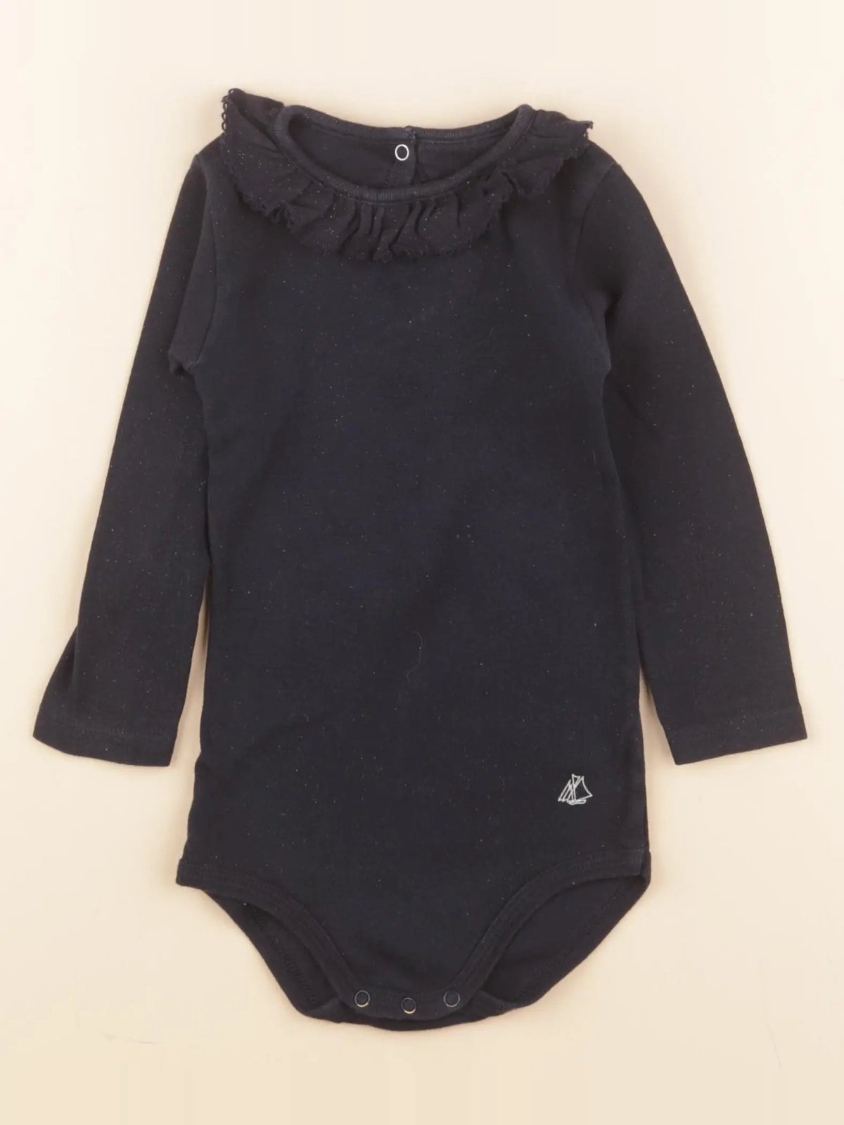 Petit Bateau - body à col bleu - 18 mois