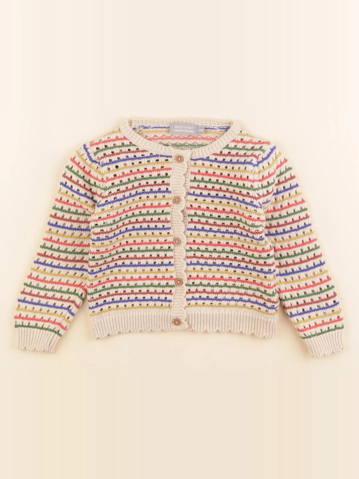 Boutchou - gilet beige, multicolore - 12 mois