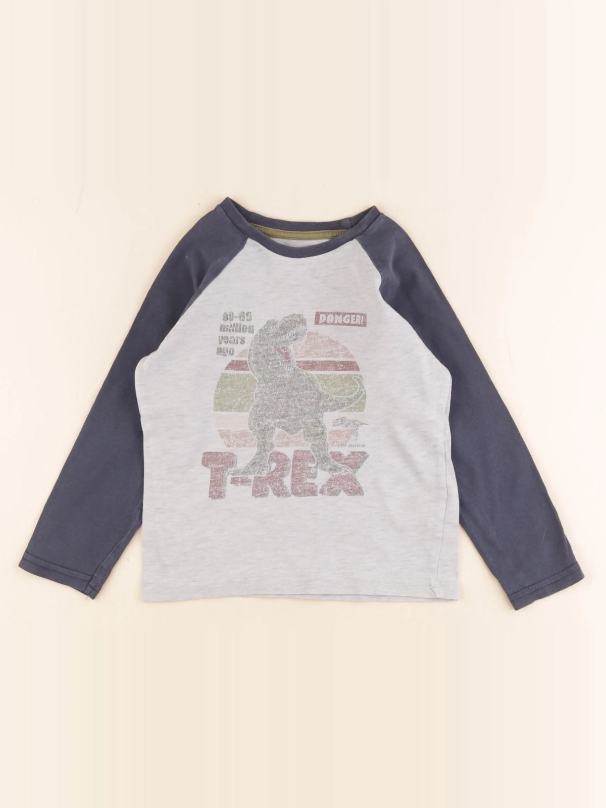 Vertbaudet - tee-shirt bleu, gris - 4 ans