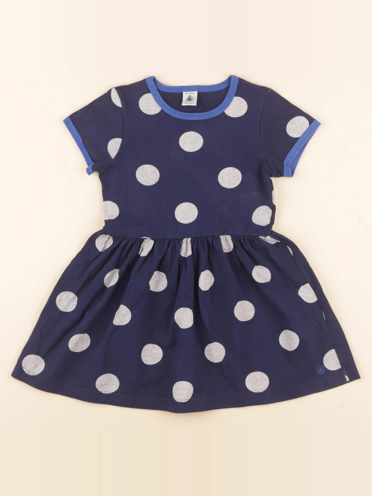 Petit Bateau - robe bleu - 5 ans