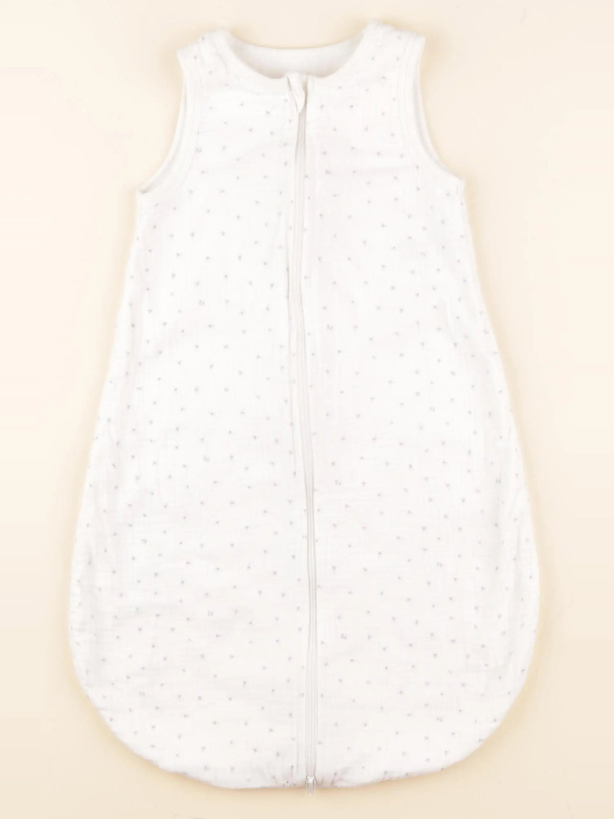 Petit Bateau - gigoteuse blanc, gris - 0/6 mois