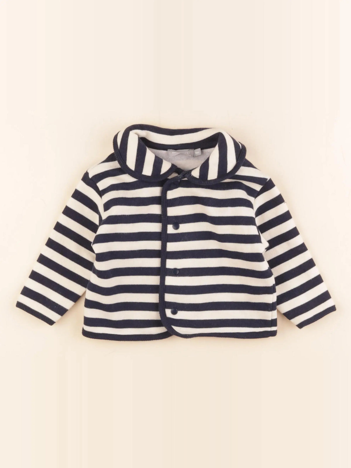 Boutchou - veste beige, bleu - 9 mois