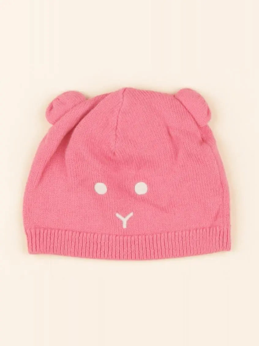 Petit Bateau - bonnet rose - 12/18 mois