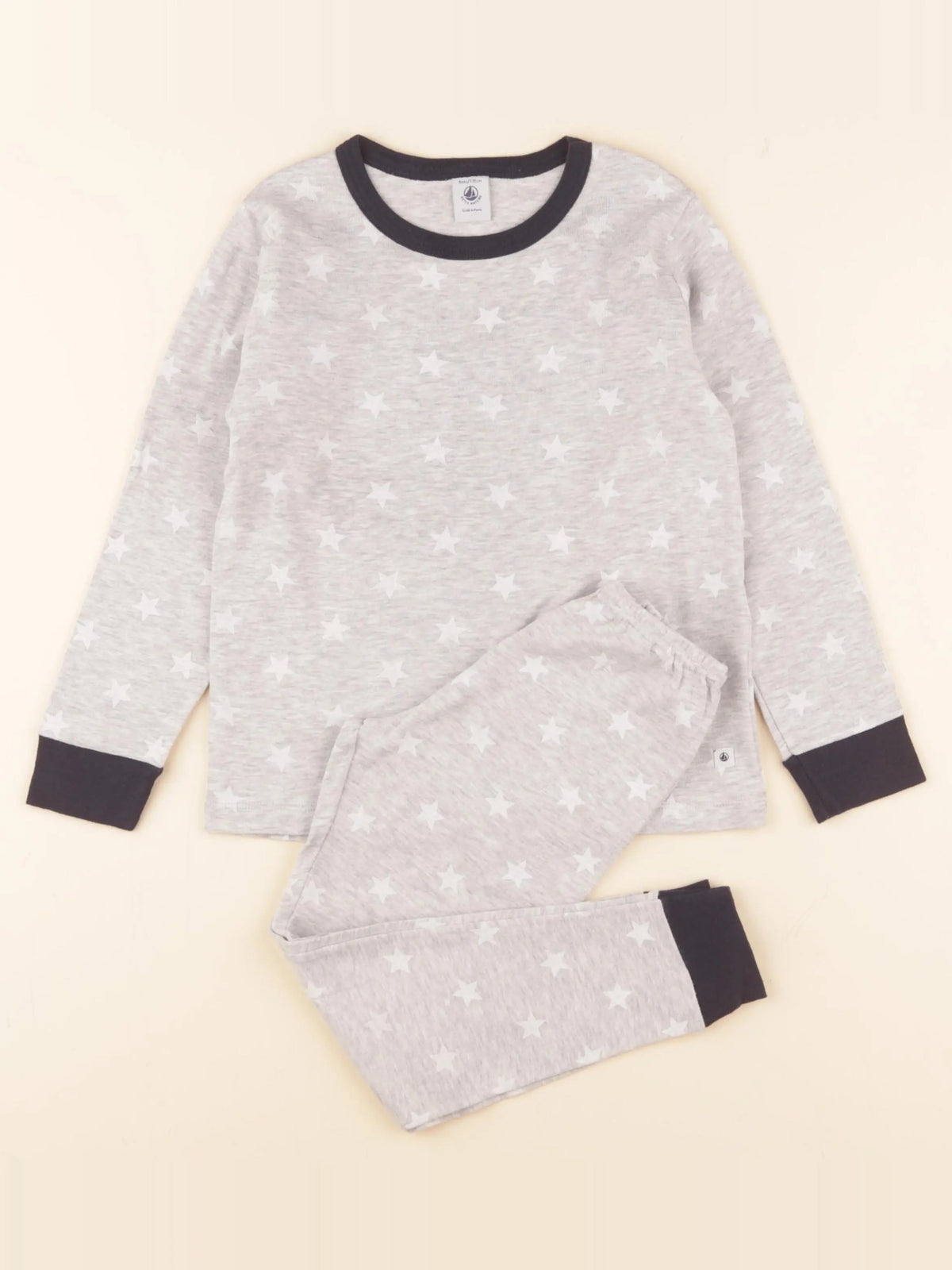 Petit Bateau - pyjama coton gris - 6 ans