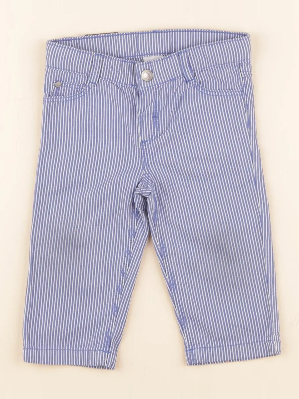 Petit Bateau - pantalon bleu - 6 mois