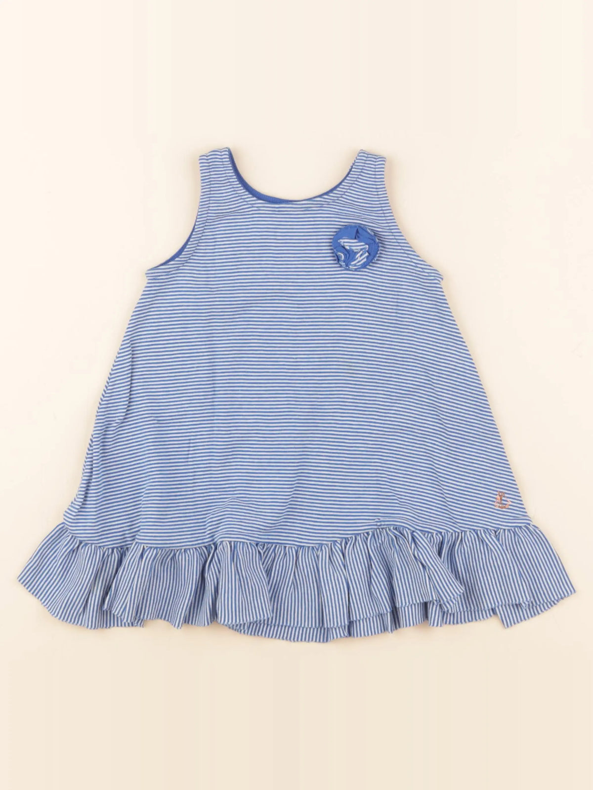 Petit Bateau - robe bleu - 18 mois