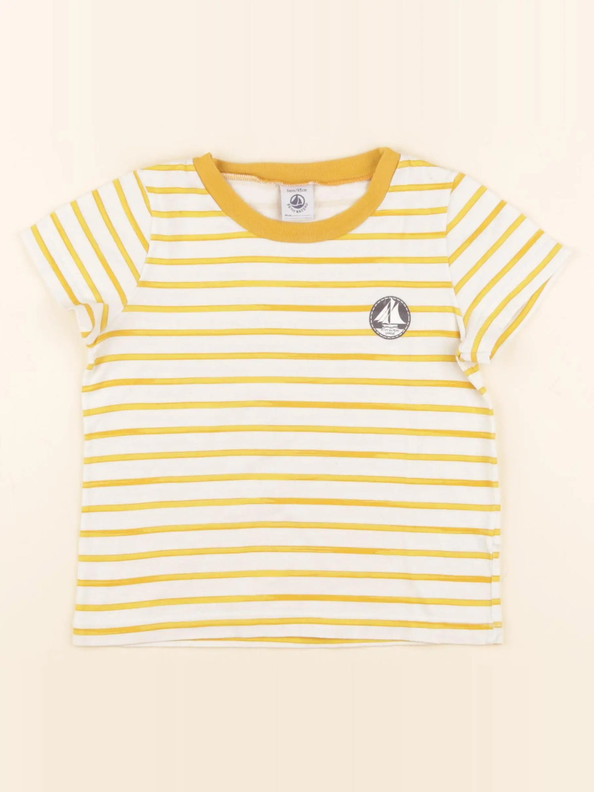 Petit Bateau - tee-shirt jaune - 3 ans