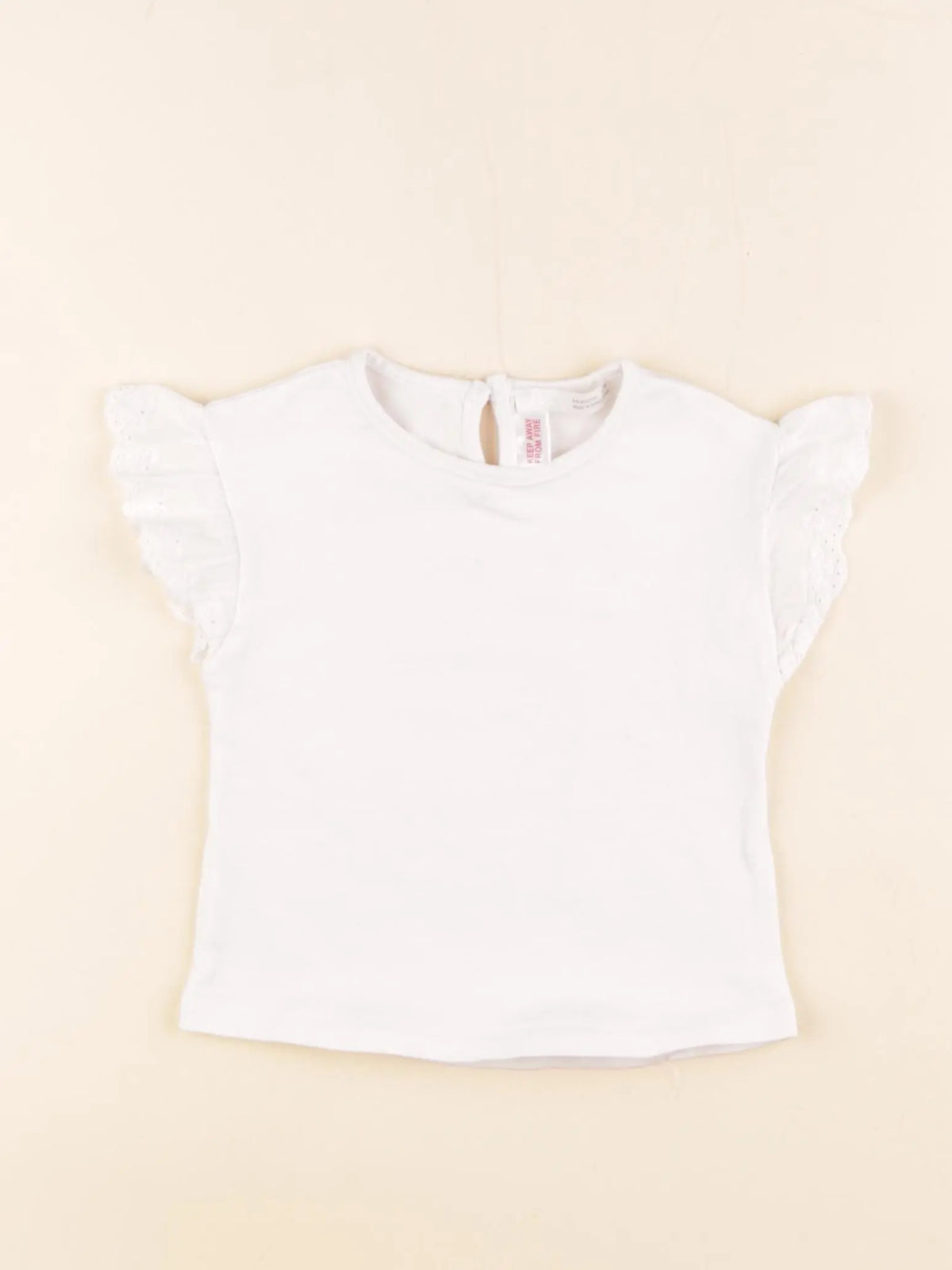 Zara - tee-shirt blanc - 6/9 mois