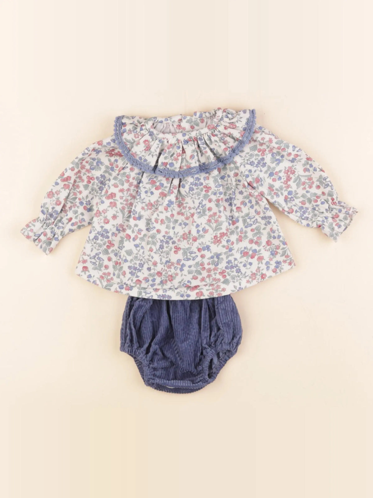 Lola Palacios - ensemble bleu - 3 mois