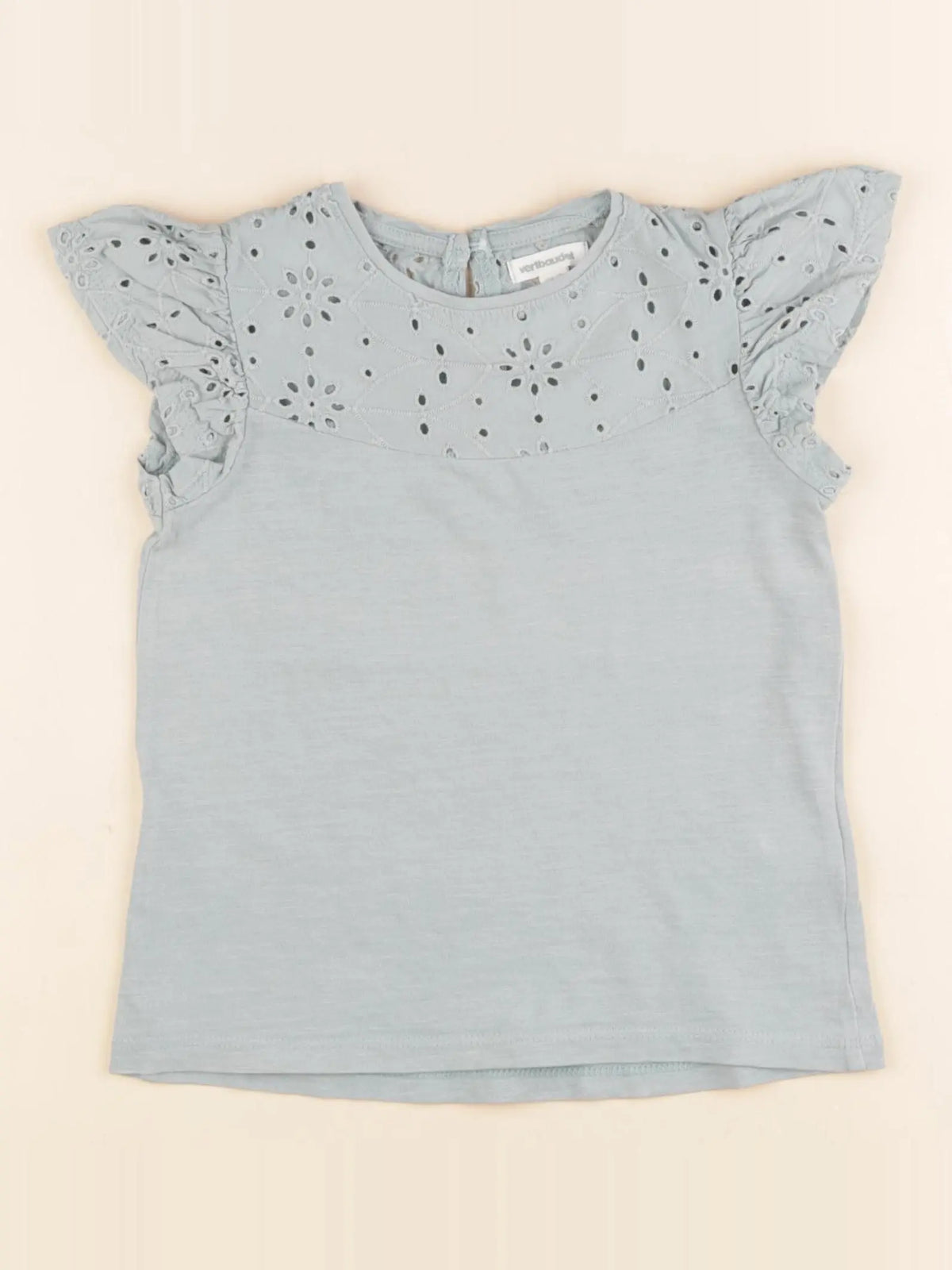 Vertbaudet - tee-shirt coton vert - 4 ans