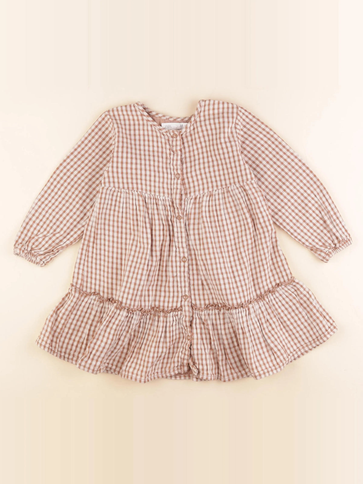 Zara - robe marron - 3/4 ans