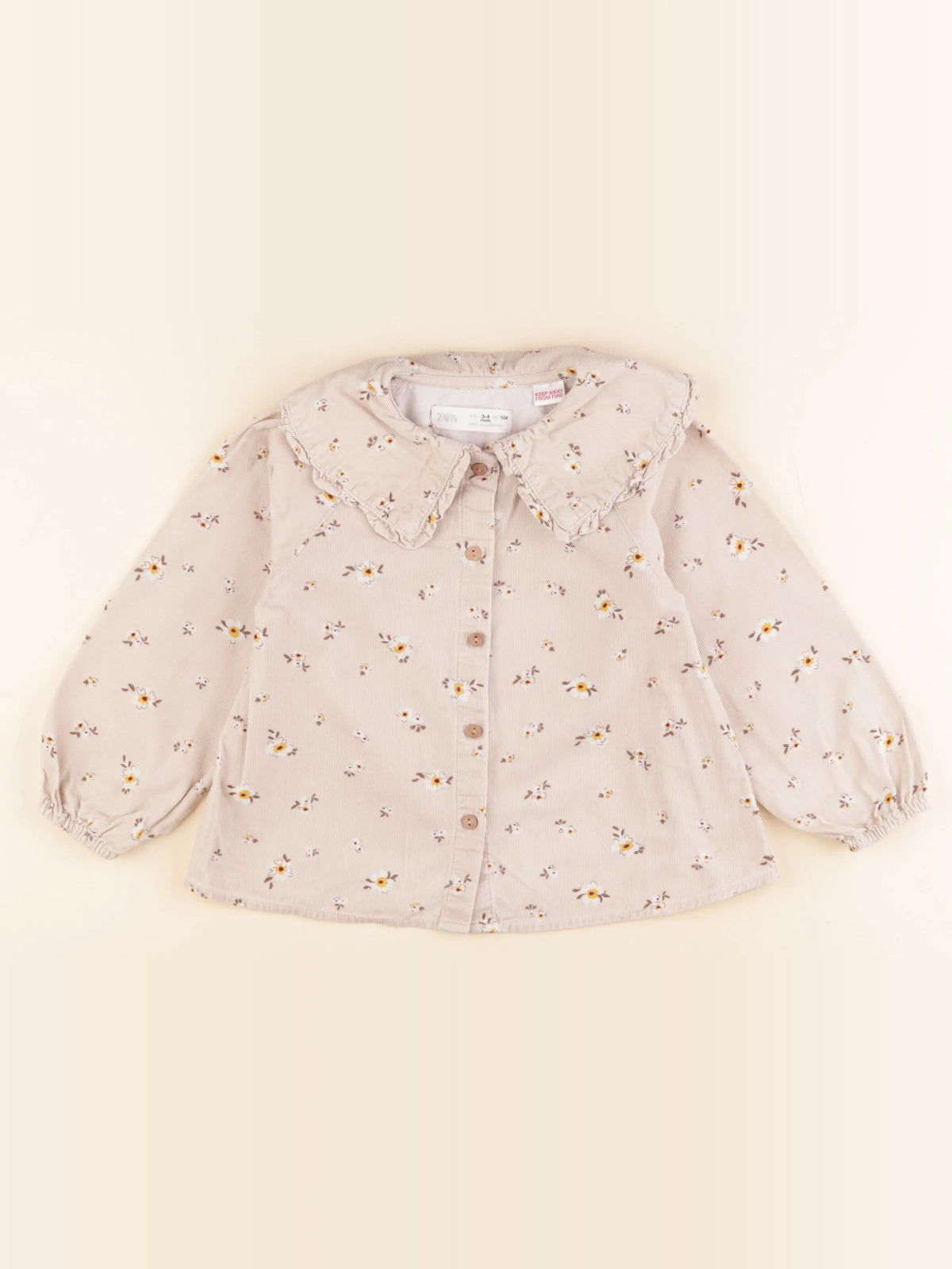 Zara - blouse beige - 3/4 ans