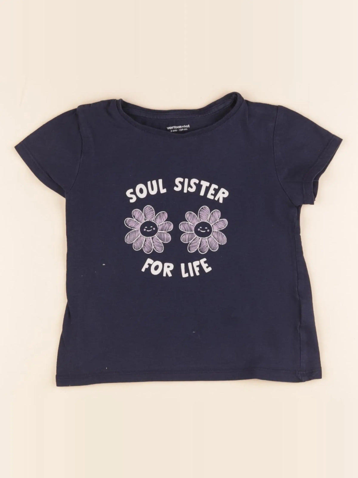 Vertbaudet - tee-shirt bleu - 4 ans