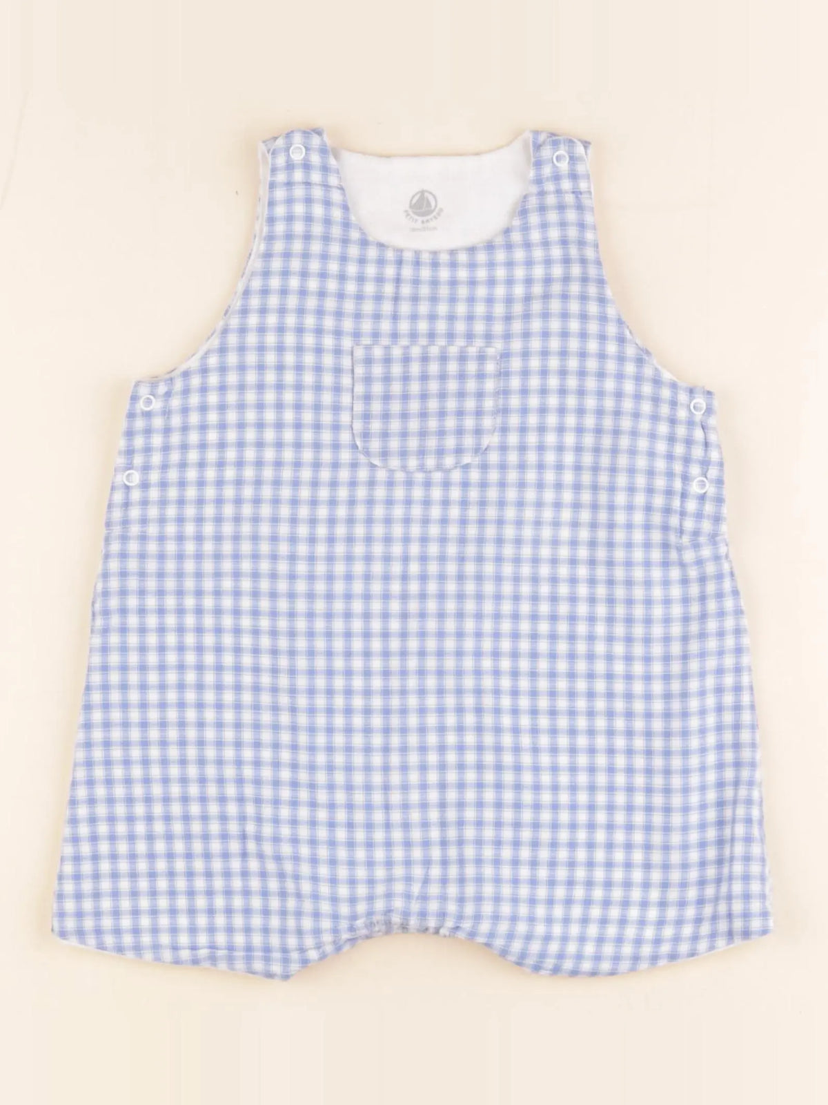 Petit Bateau - combinaison doublé bleu - 18 mois