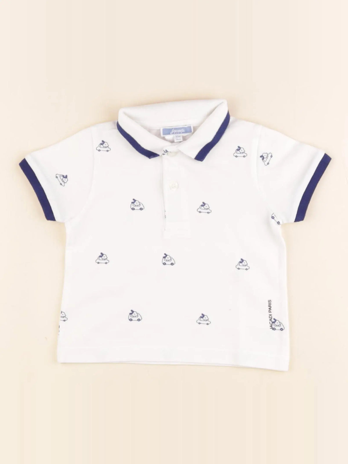 Jacadi - polo blanc - 12 mois