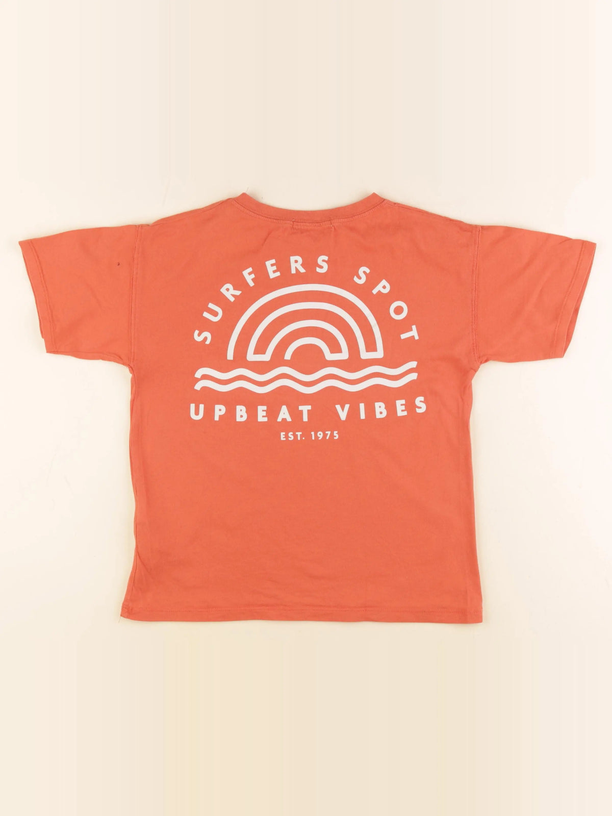 Zara - tee-shirt imprimé au dos orange - 8/9 ans