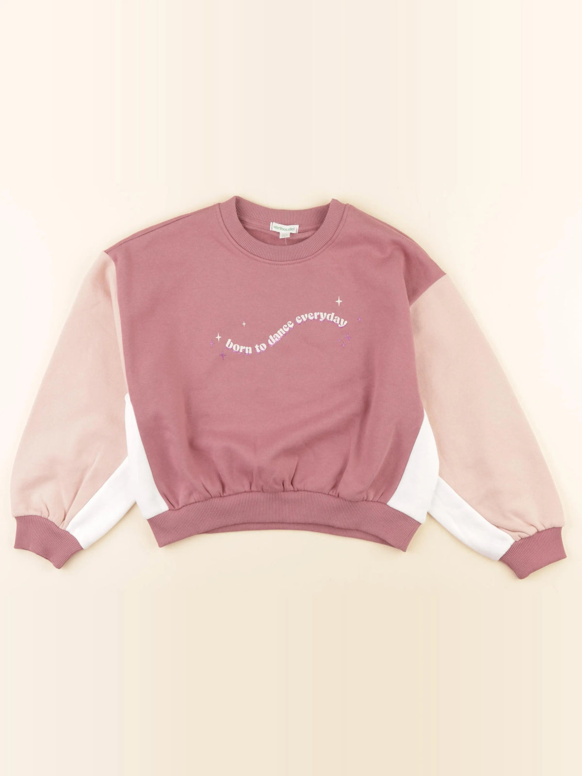 Vertbaudet - sweat rose - 8 ans